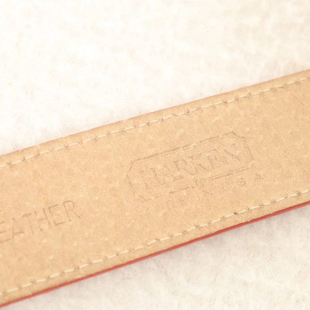 Vintage Harken Belt Lizard Embossed Red Leather USA Women S